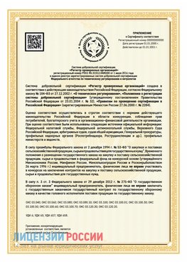 Приложение к сертификату для ИП Красный Сулин Сертификат СТО 03.080.02033720.1-2020
